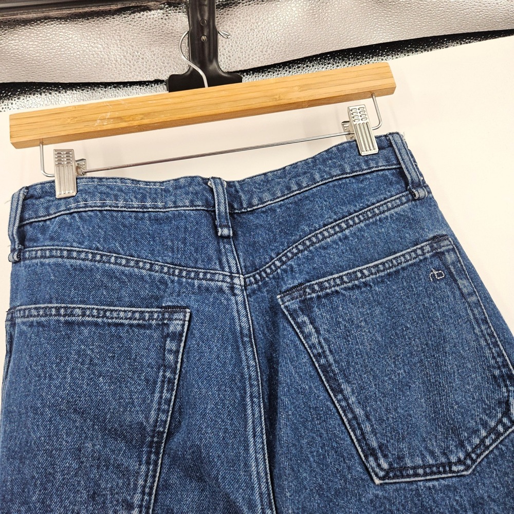 Rag & Bone Andi Wide-leg Jeans Blue Dark Wash High-rise Ankle Baggy Denim Sz 26 - Picture 7 of 9